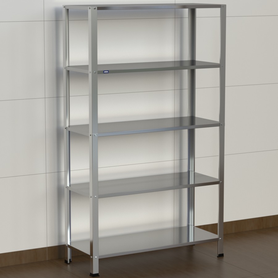 Estante Armário Prateleira Inox 5 Bandejas 400 X 1000 Aisa